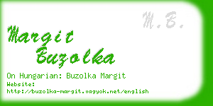 margit buzolka business card